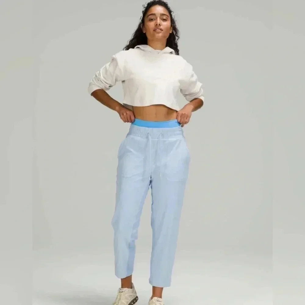 Lululemon Beyond the Studio Blue Linen size 8